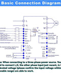 Connection diagram for Variable Frequency Drive 0.75KW 1HP 110V Single Phase To 3 Phase Output 0 to 400Hz 10A Vector Control Inverter