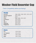 Washer Fluid Cap Direct Replacement Windshield Wiper Reservoir Cover For Acura MDX RDX Honda Civic Odyssey Blue Color 38513 SC4 672 Easy