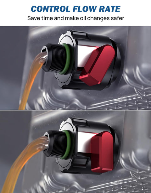 Patented Replacement Oil Drain Plug For Ford F150 2015 To 2024 Fits 2 7L 3 5L And 5 0L Engines showing flow control valve