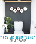 Honeycomb Floating Toilet Paper Holder And Wall Mounted Shelf In Dark Brown Paulownia Wood above white toilet in cozy bathroom