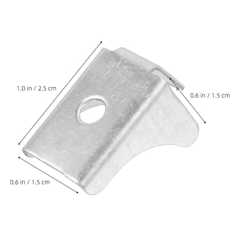 Heavy Duty Shelf Clips And Pegs For File Cabinets Kitchen Cabinets Bookcases And Metal Shelving Supports 200 Piece Anti Oxidation Bearing Frame Clips For Stable Secure Storage shown in metal with dimensions