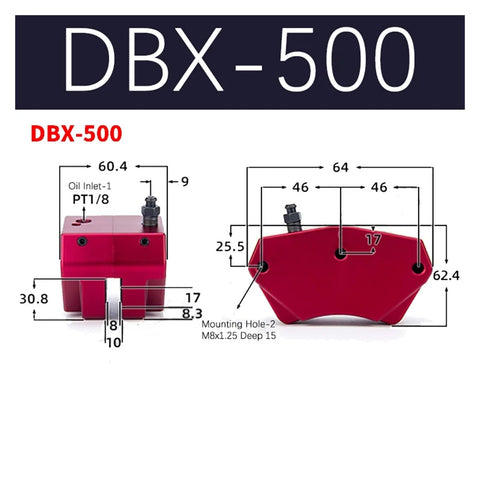 Hydraulic Disc Brake Caliper CNC Turning And Milling Spindle For Composite Machine Tools, DBX BDO Series, Size DBX-500