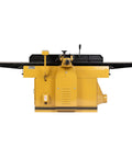 Industrial Grade 16 Inch Parallelogram Jointer With Helical Cutterhead 7.5 Hp Three Phase Motor side view showcasing cast iron table.