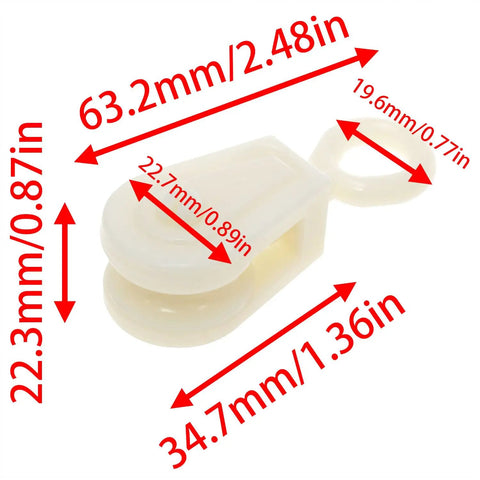 Mini Nylon Hook Pulleys Set 12 Pack With 360 Degree Rotation Lightweight Yet Solid And Durable Nylon Pulley Blocks For DIY Projects School Pulleys And Rigging Quiet Smooth Operation For Cables And Ropes, 60 mm