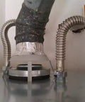 Beefy 24 Inch Stainless Steel Corrugated Water Heater Connector Flexible Hose For 3/4 Inch FIP To 3/4 Inch FIP installed