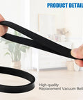 Two Pack Heavy Duty Vacuum Belts For PowerForce Helix And CleanView Rewind Upright Bagless Vacuums Fits Models 3313 3332 3334 3335 3533 3534 3536 3674 3675 3676 36762 Part 3031120 Style 7 9 10 12 14 Durable And Easy Install. black replacement vacuum belt shown stretched in hand