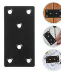 Heavy Duty L Bracket Corner Brace 6 Hole Flat Mending Plates for Wood Furniture Mounting and Cabinet Repair, with example uses