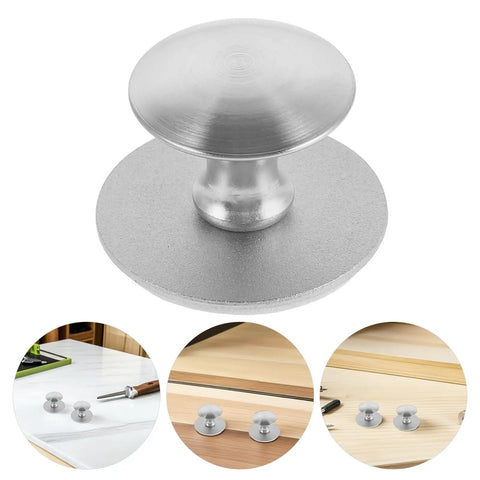 Removable Stainless Steel Cabinet Handles With Self Adhesive Backing No Drill No-Punch Stick-On Pulls For Sliding Glass Doors And Cabinets Easy Install Hardware For Living Spaces 5 Pack silver cabinet knob with peel-and-stick base