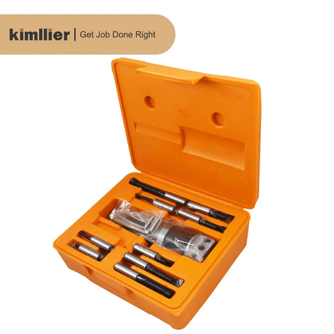 2 Inch Boring Head With R8 Shank Pro Grade Heavy Duty Boring Bar Set For Milling And Lathe Work, 9 Carbide Tipped Bars in case