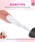 Applying Airbrush Gel Nail Polish Set With 12 Vitality Colors Hema Free Dilution Free Non Acetone Formula on a fingernail