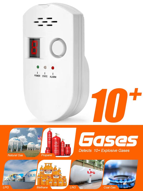 Multi Gas Leak Detector Plug In For Home Kitchen And RV No Fuss Combustible And Explosive Gas Alarm detecting various gases