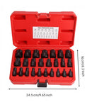 Awesome ShengQuanHao Screw Extractor Set Bolt Remover Kit For Damaged Fasteners Multi Groove Tool Made From Heavy Duty Chrome Molybdenum Steel Perfect For Farm Equipment Repairs And Tough Outdoor Projects With Full Size Range Garage Ready Gear, 25-piece case, 24.5 cm