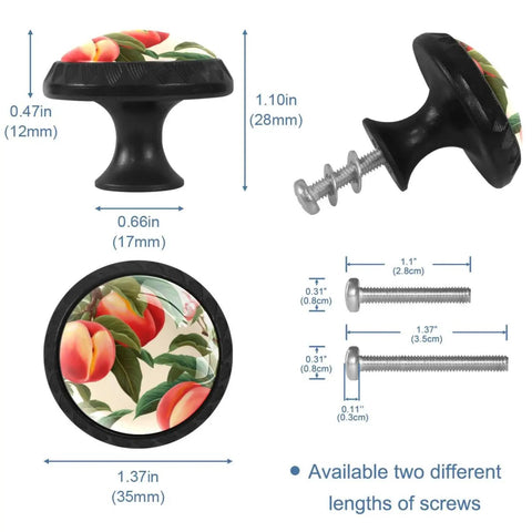 4 Pieces Round Cabinet Knobs And Drawer Pulls Set For Home Kitchen And Bathroom, Kid Friendly Dresser Cupboard Handles