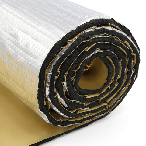 Roll of Beefed Up Car And Truck Sound Deadener And Heat Shield Underlay Mat With Aluminum Foil Foam, 6 Mm Thick, 60 By 40 Inches.
