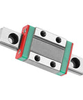 Miniature Linear Guide Rail 9mm Wide With Slide Block, steel construction, visible built-in lubrication system, 4-point contact