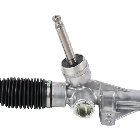 Top Tier Power Steering Rack And Pinion Compatible With Mitsubishi Outlander Models 2011 To 2020 close-up showing steering gear details.