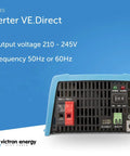 Back view of Phoenix 500VA 12V To 120V Pure Sine Wave Inverter with NEMA GFCI Outlets and connection ports visible