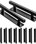 10 Pack Self Stick Black ABS Plastic Cabinet Drawer Handles For Kitchen, Furniture, Closets And Wardrobes With Strong Adhesive Backing