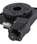 High Precision 360 Degree Motorized Rotation Stage With 100mm Bearing Rotary Table And Worm Gear Transmission For Industrial Automation