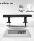 10 Inch Sliding Barn Door Pull Handle Set With Flush Hardware showing 2.67 lb weight on scale, heavy duty solid steel construction
