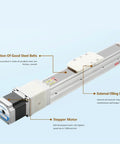 Heavy Duty Ball Screw Linear Guide Stage With Servo Motor For Precision Industrial Automation Fully Enclosed Motion Control Rig, steel, smooth design