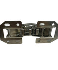Rotating Concealed Hinges For Cabinets And Furniture 3 Inch No Drill Hole Bridge Shaped Spring Hinge, full overlay view