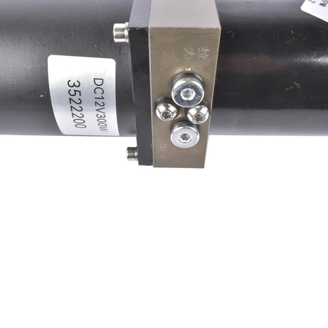 Close-up view of Big Hitter 12V Hydraulic Linear Actuator with metal connectors, 12V300W motor for precision performance.