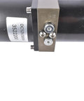 Close-up of Heavy Duty Knockout Hydraulic Linear Actuator With 12V DC Motor And 8 Inch Stroke Delivering 1700 Pounds Of Force.