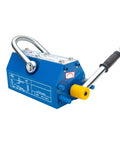 Heavy Duty Permanent Steel Lift Magnet, 6600 Lb Capacity, moves thick plates with no sweat and features a blue body and durable handle.