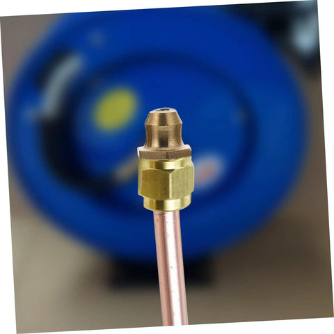 Copper nipple from 106 Piece Copper Grease Fittings Kit With M6 M8 M10 Zerk Nipples, Straight And Angled Fitment