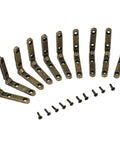 10 Pack 90 Degree Hinges For Wooden Boxes Zinc Alloy Folding With Screws Bronze Finish Heavy Duty Cabinet And Furniture Hardware