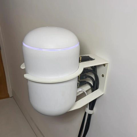 Heavy Duty Wall Mount Bracket For Dream Machine And Dream Router, Safe And Stable Mount, showing metal design on wall