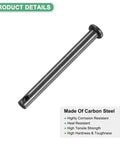 10 Pack Single Hole Clevis Pins M5x50mm Carbon Steel Flat Head For Mechanical Linkage Fixed Parts Ship Rigging And Quick Assembly Reusable Hinge Pin For Durable Furniture And Industrial Uses, carbon steel close-up