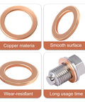 15 Pack 14mm Copper Oil Drain Plug Gaskets, Copper Crush Washers For Auto Seals, corrosion resistant durable oil plug washers