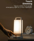 Solar Camping Lantern With 6000mAh Rechargeable Battery Up To 80 Hours Of Light Dimmable Night Lamp in a dim setting