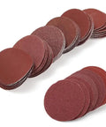 Super Tough 100 Pack Of 4 Inch Flocking Sandpaper Discs With Hook And Loop Backing for dry sanding and polishing projects.