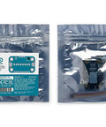 Modulino Pixels Qwiic Compatible RGB LED Module With 8 Addressable LEDs in packaging, front and back view for Arduino projects.