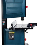 Heavy Duty 3 Amp 8 Inch Benchtop Bandsaw with 1800 FPM, tilting table, safety key, and miter gauge for woodworking and aluminum cutting