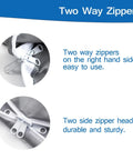 Ultra Soft Microfiber Sleeping Bag Liner With Heavy Duty Two Way Zipper For Hotels And Hostels, close-up of zippers