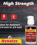 Red High Strength Threadlocker Gel 35ml Pump Bottle Industrial Grade Lock Tight For Nut And Bolt Assemblies That Resists Leakage, Shock, And Vibration