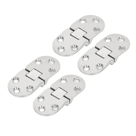 4 Pack 316 Stainless Steel Marine Door Hinges With Mounting Holes For Yacht Boat RV And Home Cabinets Hatch Replacement Heavy Duty Rust Resistant Saltwater Ready Hardware