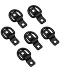 Heavy Duty 3 Eighth Inch Tie Down D Ring Anchors With Mounting Bracket Pack Of Six, Steel Cargo Tie Down Rings arranged on white background