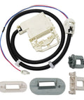Washing Machine Lid Lock Switch Assembly Replacement For Compatible Models Easy Installation High-Durability Component Fits WH08X31577 WH01X24114 WH01X26114 WH01X27954 44961452 963152 AP7015047 AP7033485, white washer latch with wiring