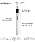 Specifications of Beefed Up Suspension Seatpost For Bike With 40mm Travel And Adjustable Rebound For A Smoother Ride No Clamp Included