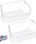 Door Bin Shelves for Frigidaire Gallery Refrigerators Replacement 240324502 Set of Two Upper Shelf, clear plastic design