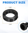 Beefy Double Split Shaft Collar 1-3/4 In Bore, 2-3/4 In OD, 11/16 In Thick, Black Oxide Lock Collar With Set Screws in diagram