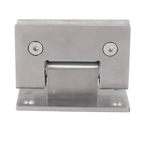 Tough Double Open Shower Door Hinge Stainless Steel Brushed Finish for Bathroom Cabinet and Showcase with smooth pivot mechanism.