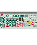 MiG-17 Asian Fresco Part I 1/144 Scale Aircraft Decal Set For Model Kits, Water Slide Decals with symbols and markings visible