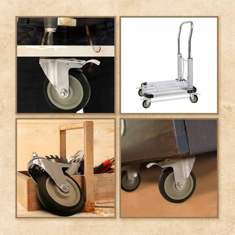 5 Inch Heavy Duty Casters Built Tough With Dual Locking Brakes Polyurethane Caster Wheels For Industrial Cart Sets 350 Lb Load Capacity Per Wheel Non Marking Tread Rolls Smooth As Butter Silent Swivel Pack Of 4