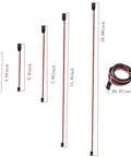 55 Piece 6 Size Male To Female 3 Pin Servo Extension Wires Kit For RC Cars Planes And Helis displayed in various lengths.